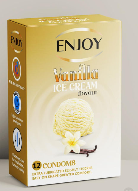 Enjoy Ice Cream Vanilla Premium Condoms 12 pcs