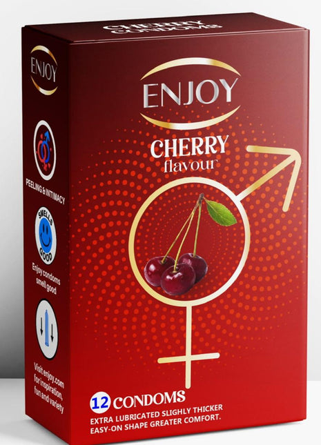 Enjoy Cherry Premium Condoms 12 Pcs