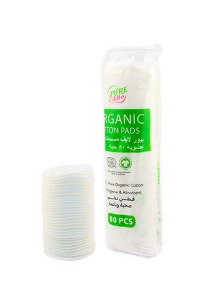 Purelife Organic Cotton Pads 80 pcs