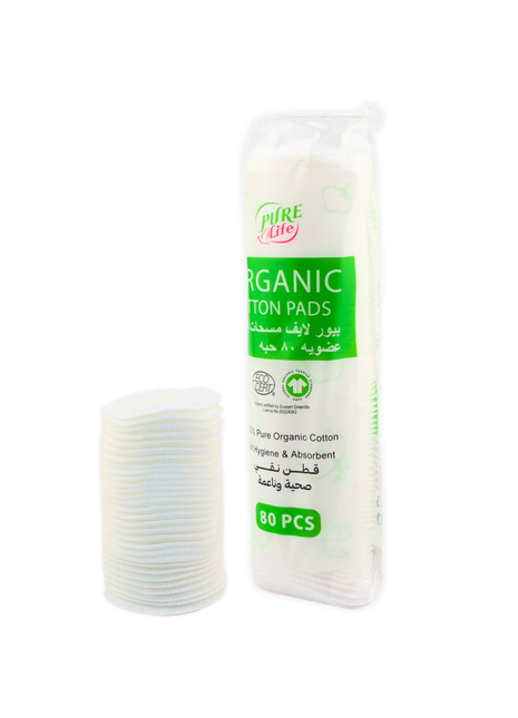 Purelife Organic Cotton Pads 80 pcs