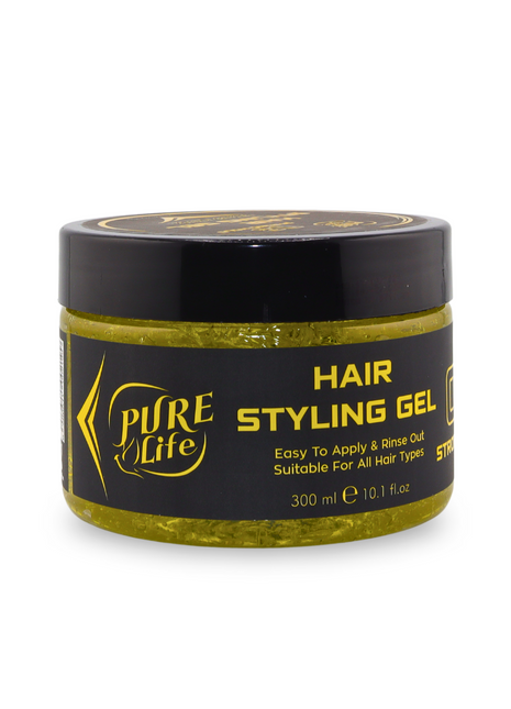Pure Life Hair Styling Gel Strong Hold Yellow 300 ml