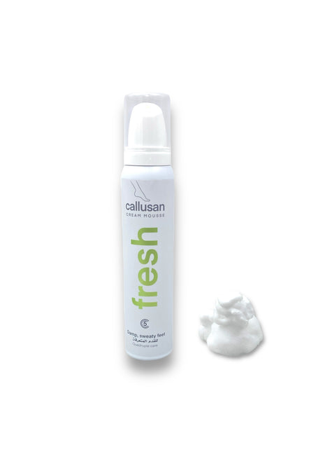 Callusan Cream Mousse Extra 125ML - Quadruple Care for Damp & Sweaty Feet Refreshing, Moisturizing & Odor Control Formula