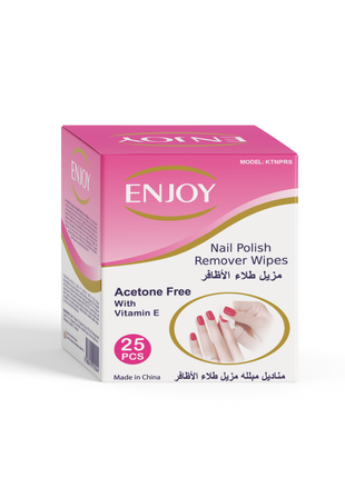 Enjoy Acetone Nail Polish Remover Wipes 25 pcs