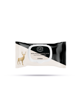 Enjoy Women's Wipes 10 Pcs with Musk of Purity Black