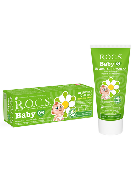 ‏ROCS Toothpaste Baby 0-3 Years Camomile 45 g