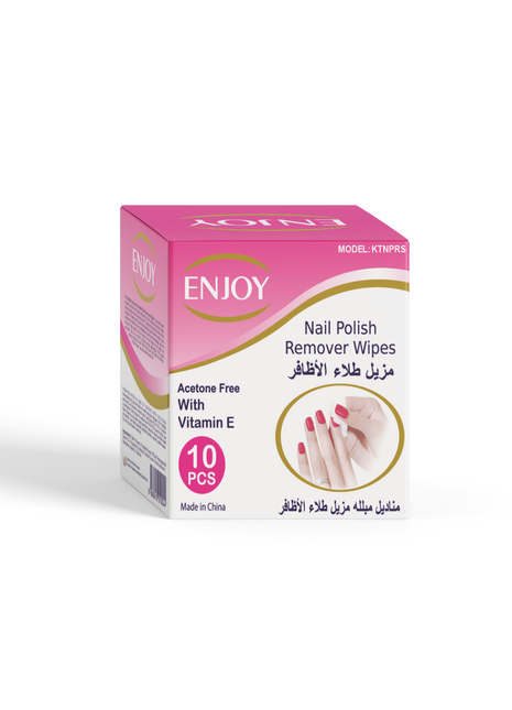 Enjoy Nail Polish Remover Wipes – Quick & Easy Nail Cleanse, 10pcs