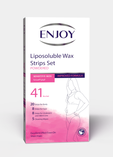 Enjoy Liposoluble Wax Strips Set For Sensitive Skin 41 pcs