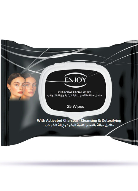ENJOY Purifying Charcoal Facial Wipes 25s
