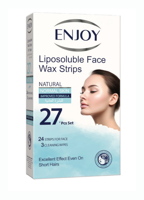 Enjoy Liposoluble Face Wax Strips For Normal Skin 27 pcs