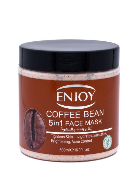ENJOY Face & Body 5-in-1 Whitening Mask – Coffee Bean Extract for Brightening, Firming & Acne Control 500 Ml