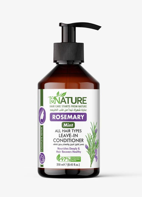 ByNature Rosemary & Mint Leave-In Conditioner – 500ml for Deep Hydration & Hair Strengthening