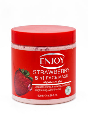 Enjoy Face & Body 5 In 1 Whitening Mask Strawberry 500 ml