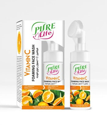 Pure Life Foaming Face Wash with Vitamin C – Brightening & Refreshing Cleanser for All Skin Types, 150ml
