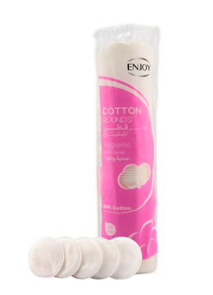 Enjoy Cotton Rounds – Soft & Gentle Makeup Removal Pads, 100pcs
