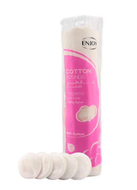 Enjoy Cotton Rounds – Soft & Gentle Makeup Removal Pads, 100pcs
