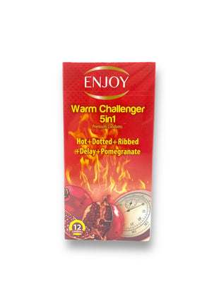 Enjoy Warm Challenger Pomegrante Premium Condoms 12 pcs