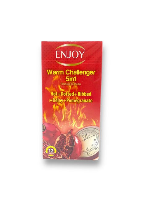 Enjoy Warm Challenger Pomegrante Premium Condoms 12 pcs