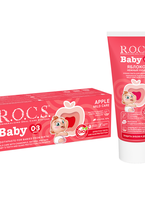 ‏ROCS Toothpaste Baby 0-3 Years Apple 45 g