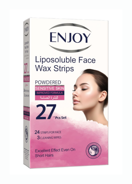 Enjoy Liposoluble Face Wax Strips For Sensitive Skin 27 pcs