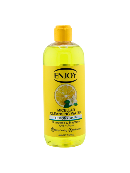Enjoy Facial Micellar Water with Lemon – Deep Cleansing & Refreshing Formula, 400ml