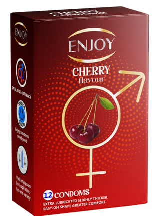 Enjoy Cherry Premium Condoms 12 Pcs
