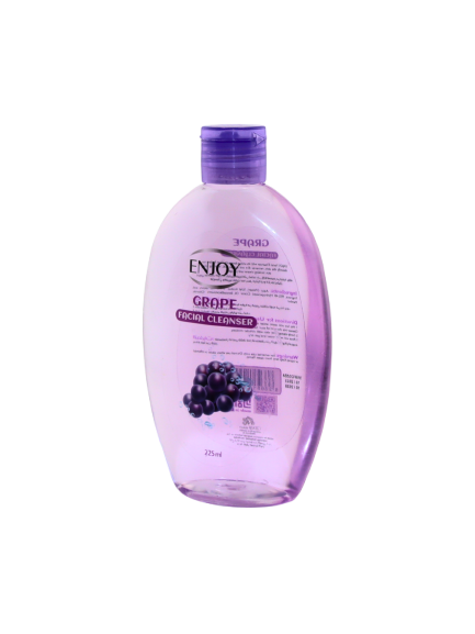 ENJOY Grape Facial Cleanser 225ml - Deep Cleansing & Hydrating Removes Dirt, Oil & Makeup Antibacterial & Refreshing