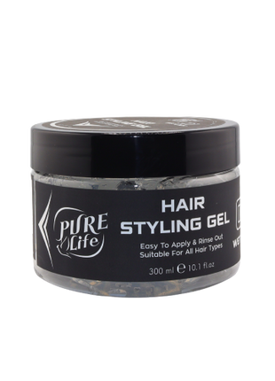 Pure Life Hair Styling Gel Wet Look White 300 ml
