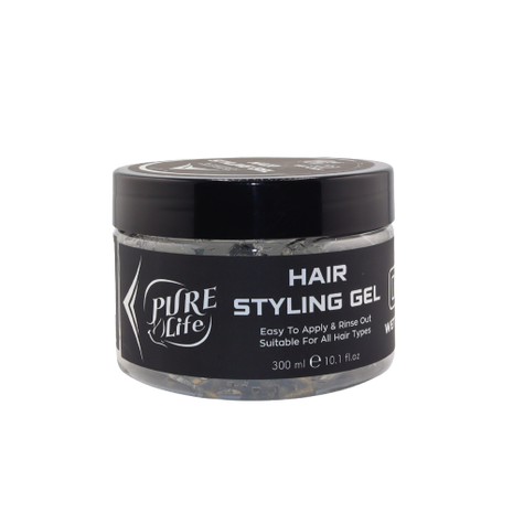 Pure Life Hair Styling Gel Wet Look White 300 ml