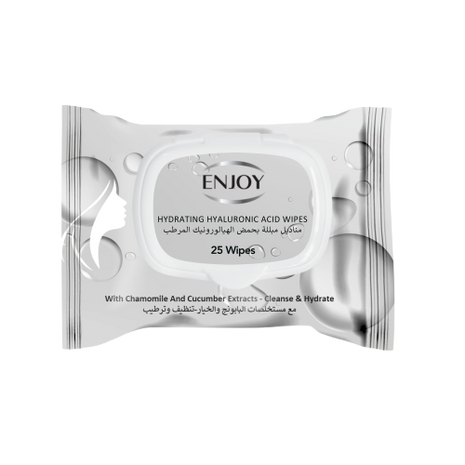 ENJOY Facial Wipes Hydrating Hyaluronic Acid 25s