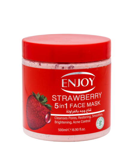 Enjoy Face & Body 5 In 1 Whitening Mask Strawberry 500 ml