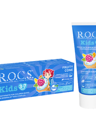 ROCS Toothpaste Kids 3-7 Years Fruity Cone 45 g