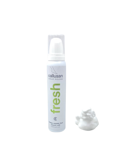 Callusan Cream Mousse Extra 125ML - Quadruple Care for Damp & Sweaty Feet Refreshing, Moisturizing & Odor Control Formula