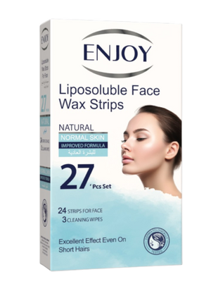 Enjoy Liposoluble Face Wax Strips For Normal Skin 27 pcs