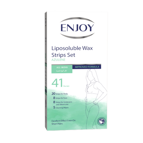 Enjoy Liposoluble Wax Strips Set For All Skins 41 pcs