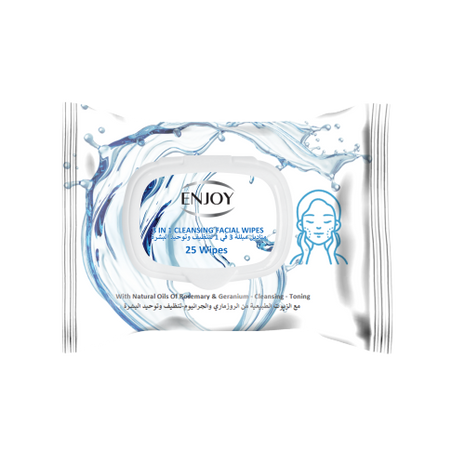 ENJOY 3-in-1 Cleansing Facial Wipes 25s