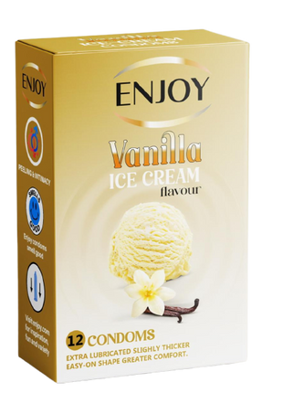 Enjoy Ice Cream Vanilla Premium Condoms 12 pcs
