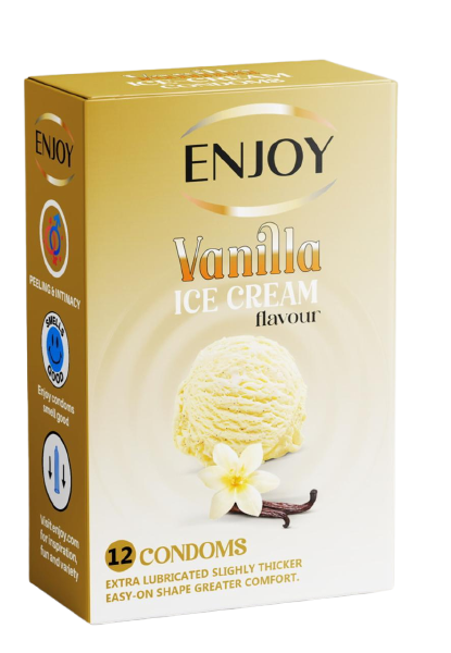 Enjoy Ice Cream Vanilla Premium Condoms 12 pcs