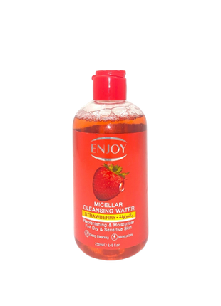 Enjoy Micellar Cleansing Water with Strawberry – Refreshing & Hydrating Makeup Remover, 250ml