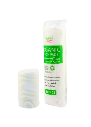 Purelife Organic Cotton Pads 80 pcs