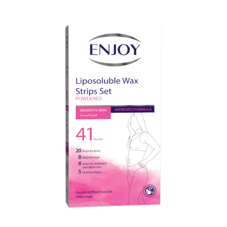 Enjoy Liposoluble Wax Strips Set For Sensitive Skin 41 pcs