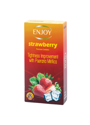 Enjoy Strawberry Premium Condom 12 Pc