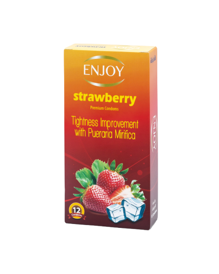 Enjoy Strawberry Premium Condom 12 Pc
