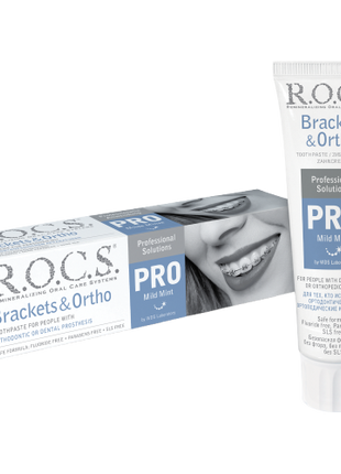 ROCS Toothpaste Pro Brackets & Ortho Mild Mint 135 g