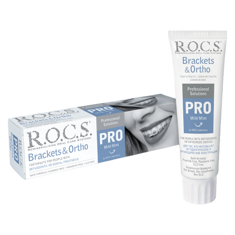 ROCS Toothpaste Pro Brackets & Ortho Mild Mint 135 g