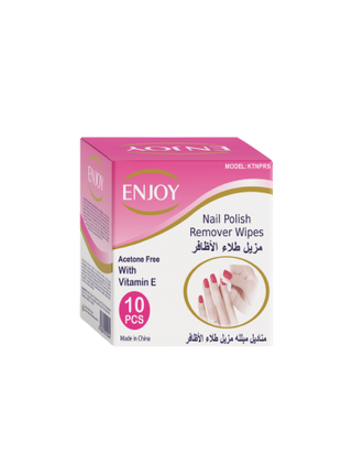 Enjoy Nail Polish Remover Wipes – Quick & Easy Nail Cleanse, 10pcs