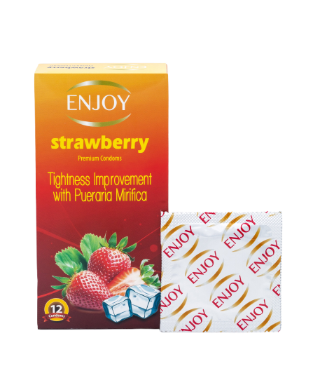 Enjoy Strawberry Premium Condoms 12 pcs