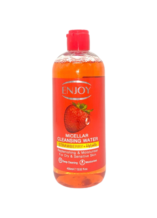 Enjoy Micellar Cleansing Water with Strawberry – Refreshing & Hydrating Makeup Remover, 400ml