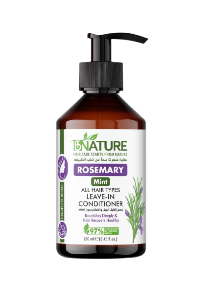ByNature Rosemary & Mint Leave-In Conditioner – 500ml for Deep Hydration & Hair Strengthening