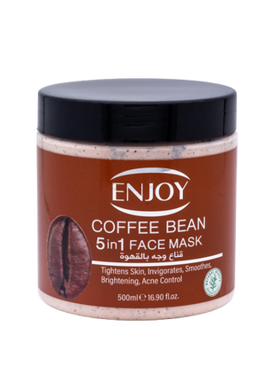 ENJOY Face & Body 5-in-1 Whitening Mask – Coffee Bean Extract for Brightening, Firming & Acne Control 500 Ml