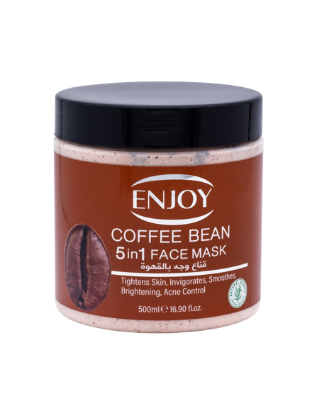 ENJOY Face & Body 5-in-1 Whitening Mask – Coffee Bean Extract for Brightening, Firming & Acne Control 500 Ml